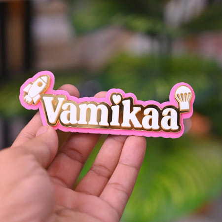 Personalized Pink Acrylic Name Magnet For Kids-picture-16
