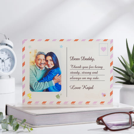Personalized Postcard Acrylic Table Frame For Dad-picture-14