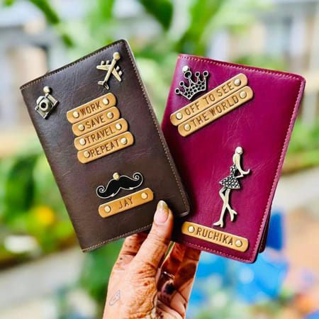 Personalized PU Leather Couple's Passport Cover - Set Of 2-picture-18