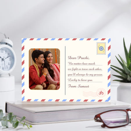 Personalized Rakhi Postcard Table Frame-image-43