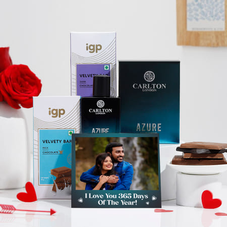 Personalized Sensory Charm 50 Ml Azure Perfume Anniversary Hamper-picture-12