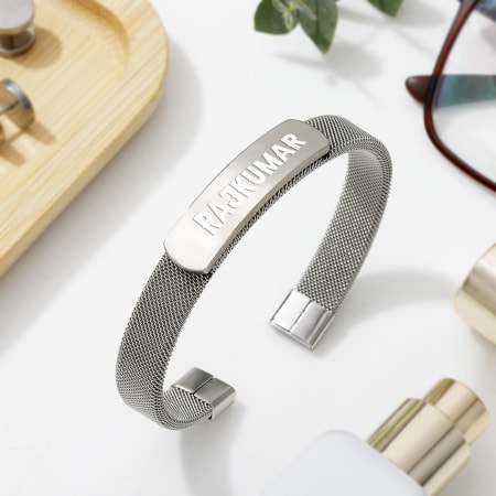 Personalized Stainless Steel Bracelets Personalized Silver