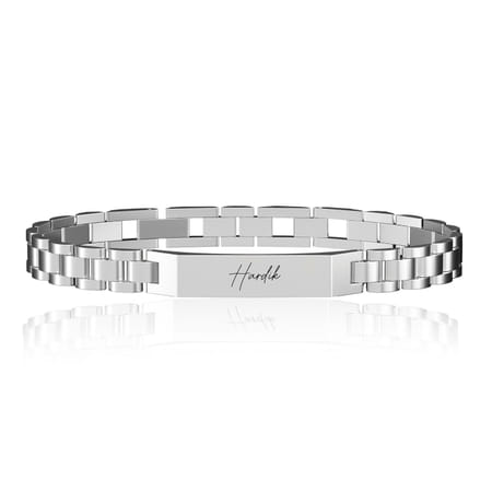 Personalized Silver Stark Chain Bracelet-picture-24