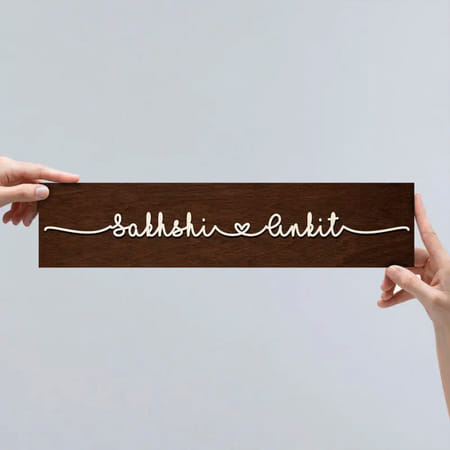 Personalized Sleek 3D Nameplate - Dark Walnut-picture-55