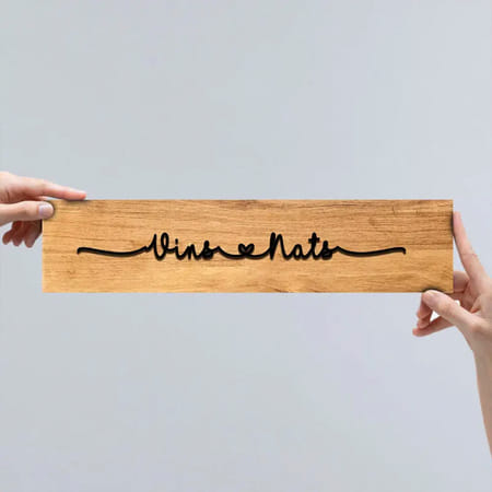 Personalized Sleek 3D Nameplate - Natural Oak-image-19