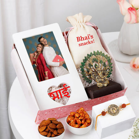 Personalized Spiritual Bhai Rakhi Hamper-image-11