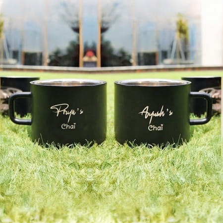 Personalized Stainless Steel Black Tea Cups - Set Of 2-picture-21