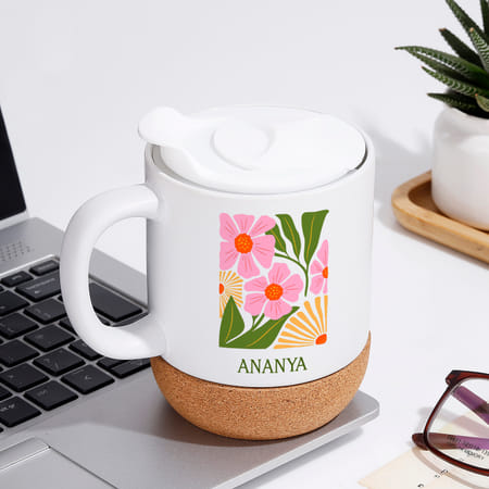Personalized Stylish Cork Base Ceramic Mug-image-16