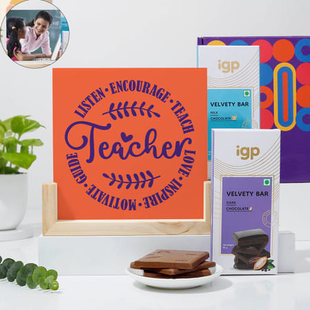 Personalized Teacher Double-Sided Frame And Chocolate Combo-picture-18
