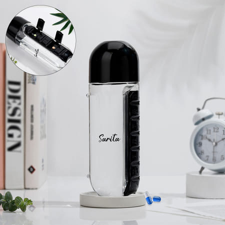 Personalized Transparent Bottle With Pill Storage-picture-29