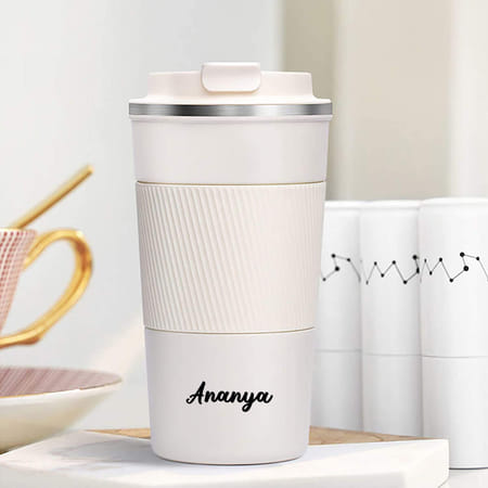 Personalized White Insulated Coffee Tumbler-picture-24