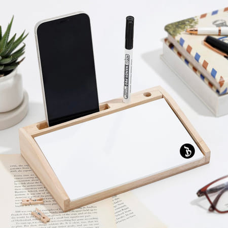 Personalized Wooden Desk Organizer With Whiteboard-picture-32