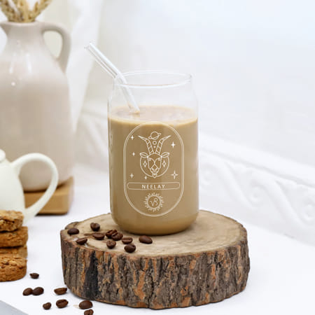 Personalized Zodiac Can Glass With Straw - Capricorn-picture-32