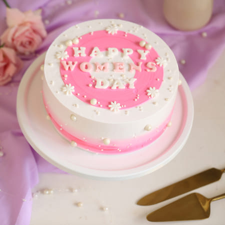 Pink Charm Women's Day Cake (500 gm)-image-47