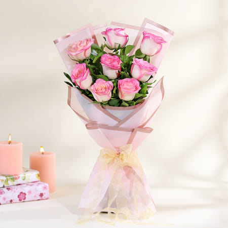 Pink Paradise Roses Bouquet