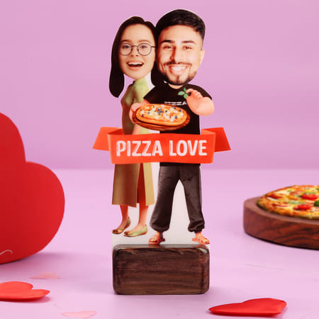 Pizza Love Personalized Couple Caricature-picture-23