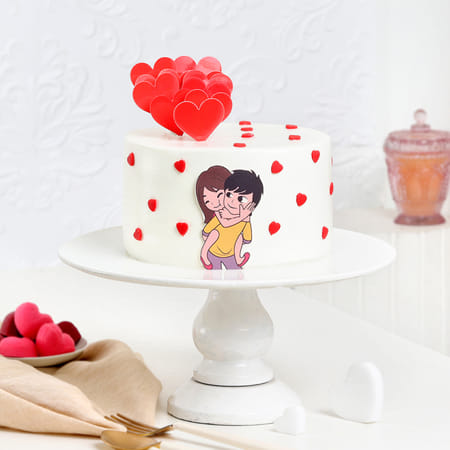 Playful Love Fondant Cake