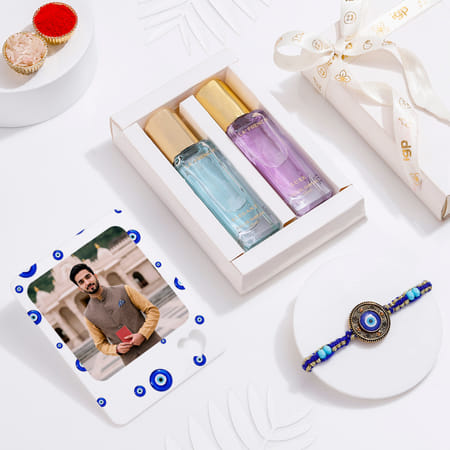 Protective Charm Personalized Rakhi Hamper-image-9