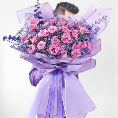 Purple Flower Bouquet Delivery