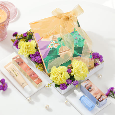 Radiant Floral Acrylic Tray And Skincare Essentials-image-9