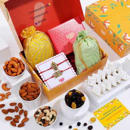 Ram Lala And Krishna Rakhi Hamper-image-23