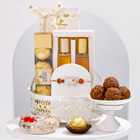 Regal Silver Basket Rakhi Hamper-picture-33