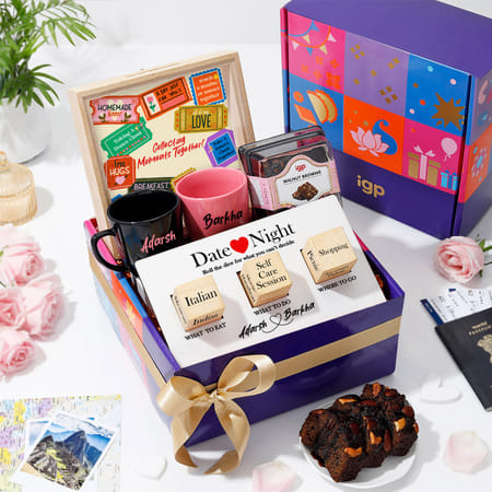 Romantic Charm Personalized Hamper For Couples-image-6