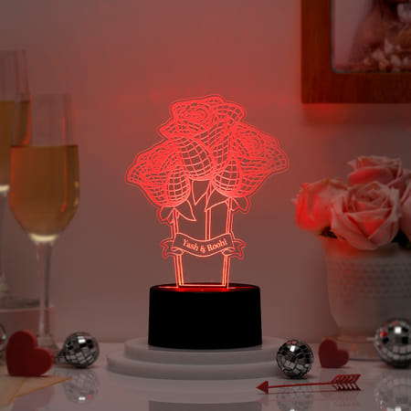 Romantic Roses Personalized LED Lamp With Black Base-picture-16