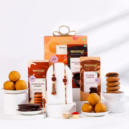 Sacred Bhaiya Bhabhi Rakhi And Sweets Hamper-picture-30