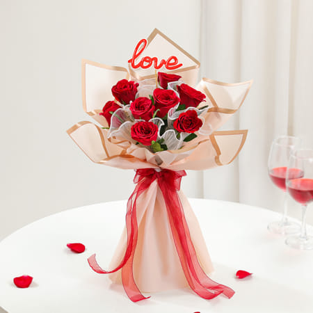 Scarlet Romance Red Rose Bouquet-image-23