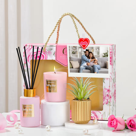Scented Moments Personalized Gift Hamper For Couples-image-2