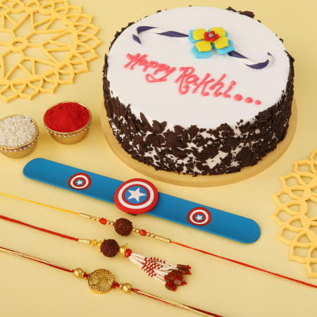 Chocolate Raksha Bandhan Cake | Send Rakhi Cakes to Nepal | YourKoseli