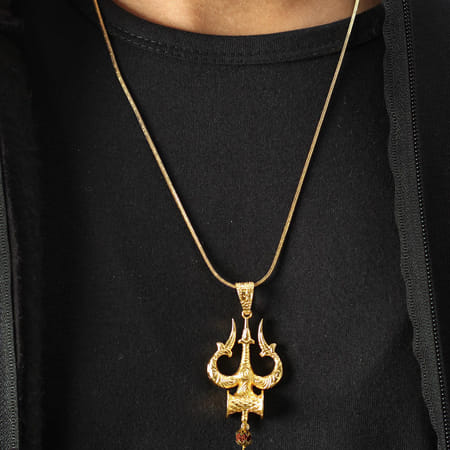 Shiv Damru \u0026 Trishul Engraved Oxidised 