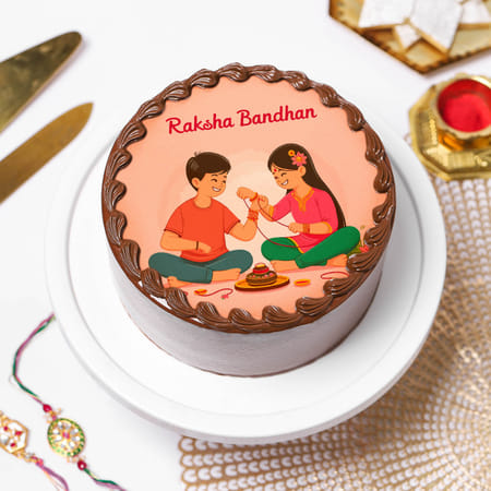 Sibling Bond Chocolate Photo Cake-picture-28