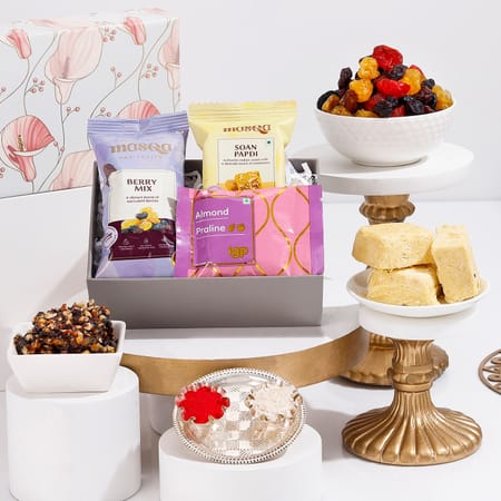 Soan Papdi And Chocolate Bhai Dooj Gift Set-image-41