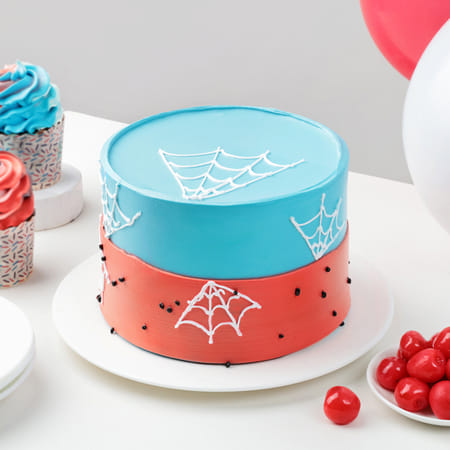 Spider Web Vanilla And Chocolate Cake  1 kg-image-49