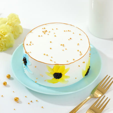 Sprinkle Floral Cake