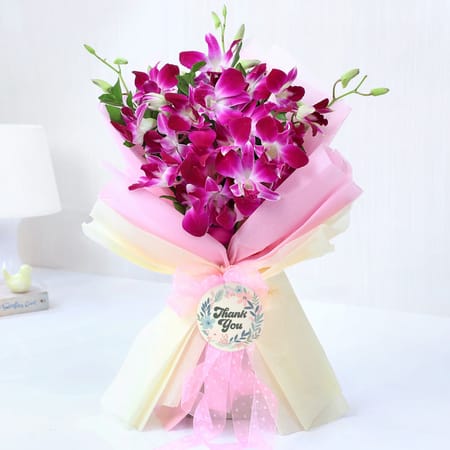 Stunning Purple Orchid Gratitude Bouquet-image-32