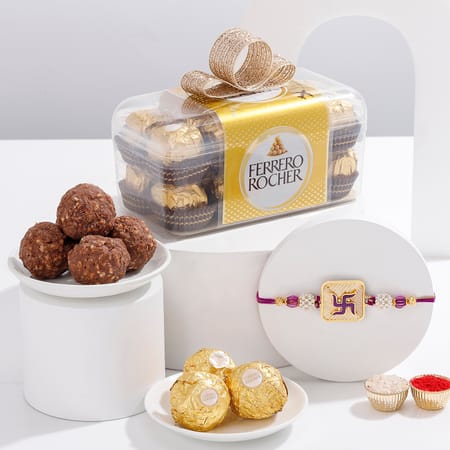 Swastik Rakhi And Chocolate Combo-picture-14