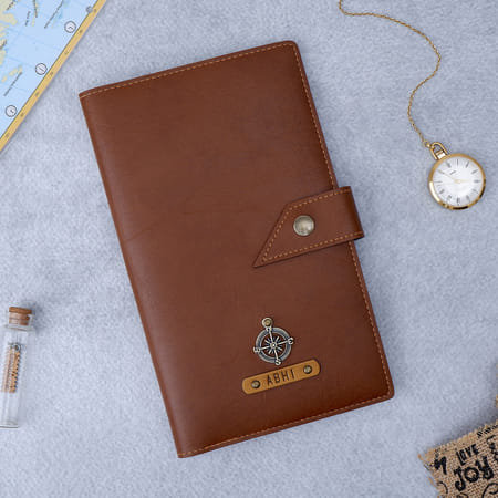 Tan Passport Holder - Personalized-picture-24