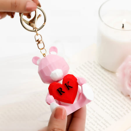 Teddy Love Personalized 3D Keychain-picture-16