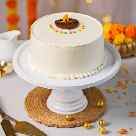 Traditional Diwali Cream Cake-picture-31