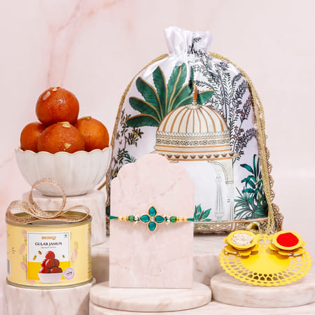 Traditional Kundan Rakhi Gift Hamper-picture-18
