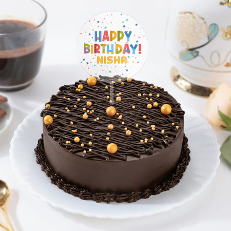 Truffle Bliss Personalized Birthday Cake (450 g)-picture-27