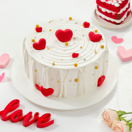 Valentine Bliss Red Velvet Cake (1 Kg)-picture-28