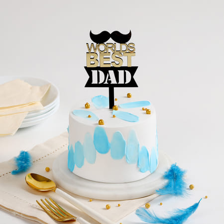 World's Best Dad Pearls And Petals Cake-image-42