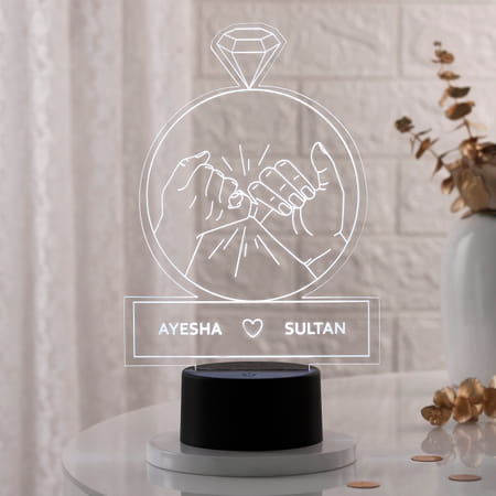 Yours Forever Personalized LED Lamp - Black Base-image-12