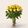 12 Yellow Roses With Vase Online
