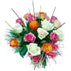 18 colourful roses Online