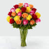 24 Mixed Roses in Vase Online